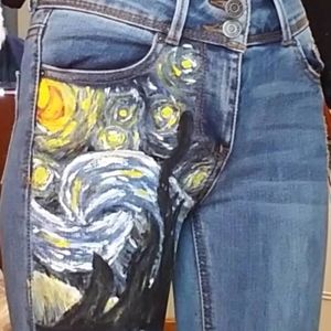 Painted jeans of any size or design